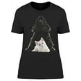 thumbnail image 1 of Spaniel Dog With A Kitten T-Shirt Women -Image by Shutterstock, Female 3X-Large, 1 of 2