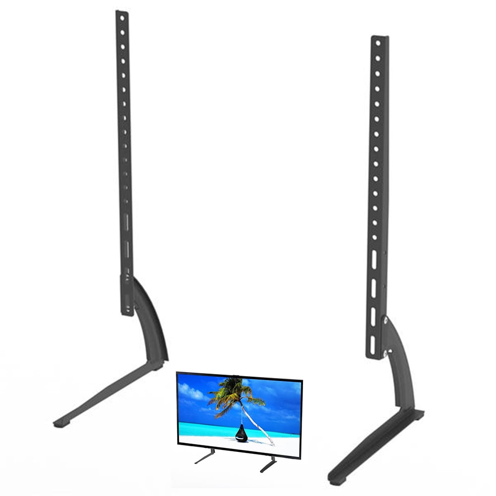 LCD LED Flat Screen TV Stand Full Motion Tabletop Bracket For 26"32"37"40"55"65" 