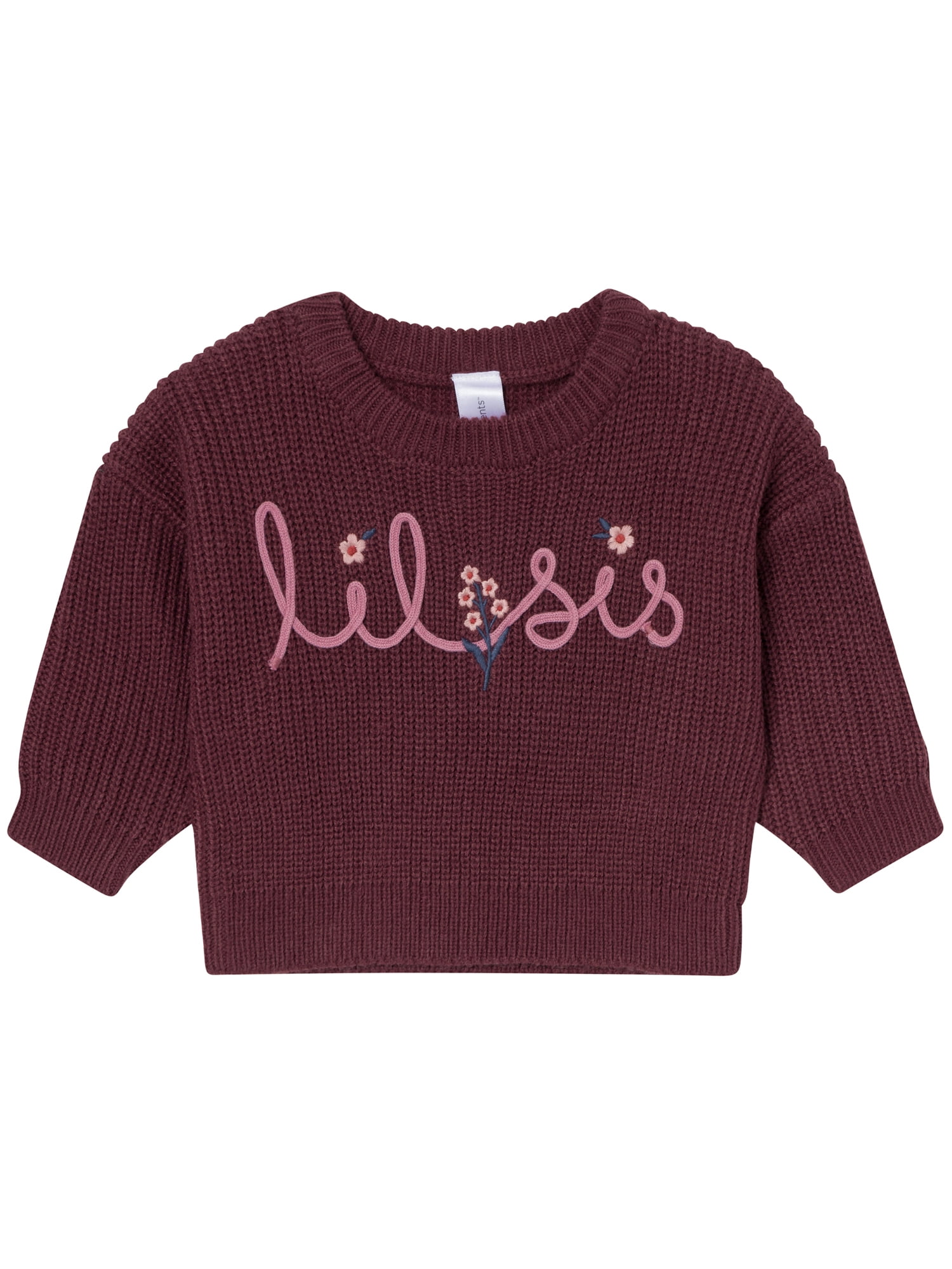 Modern Moments by Gerber Baby Girl Affirmation Sweater, Sizes 0/3 Months - 24 Months