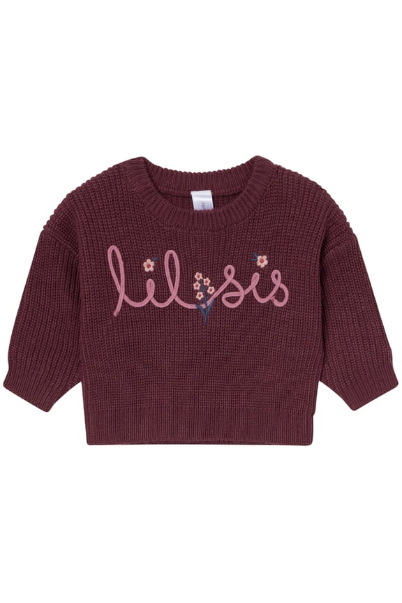 by Gerber Baby Girl Affirmation Sweater, Sizes 0/3 Months - 24 Months