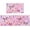 Pink, variant on Flower Pink Kitchen Mats for Floor Set of 2, Flower Floor Mat Carpet Runner Area Rug Washable, Pink Home Kitchen Decor and Accessories Stuff, 17x30 and 17x47 Inch