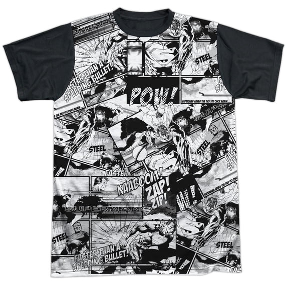 Superman Comic Strips Unisex Adult Halloween Costume Sublimated T Shirt