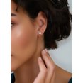 thumbnail image 3 of Silvora Half Hoop Earrings for Women Sterling Silver Heart Initial Earrings Minimalist Cartilage Piercing Open Huggie Ear Charms, Letter Y, 3 of 8