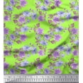thumbnail image 1 of Soimoi Cotton Poplin Fabric Leaves & Buttercup Floral Printed Craft Fabric by the Yard 42 Inch Wide, 1 of 1