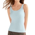 thumbnail image 3 of Tank with Built In Bra for Women 2 In 1 Slim Fit Lightweight Tank Top Adjustable Spaghetti Strap Basic Yoga Cami Shirt, 3 of 8