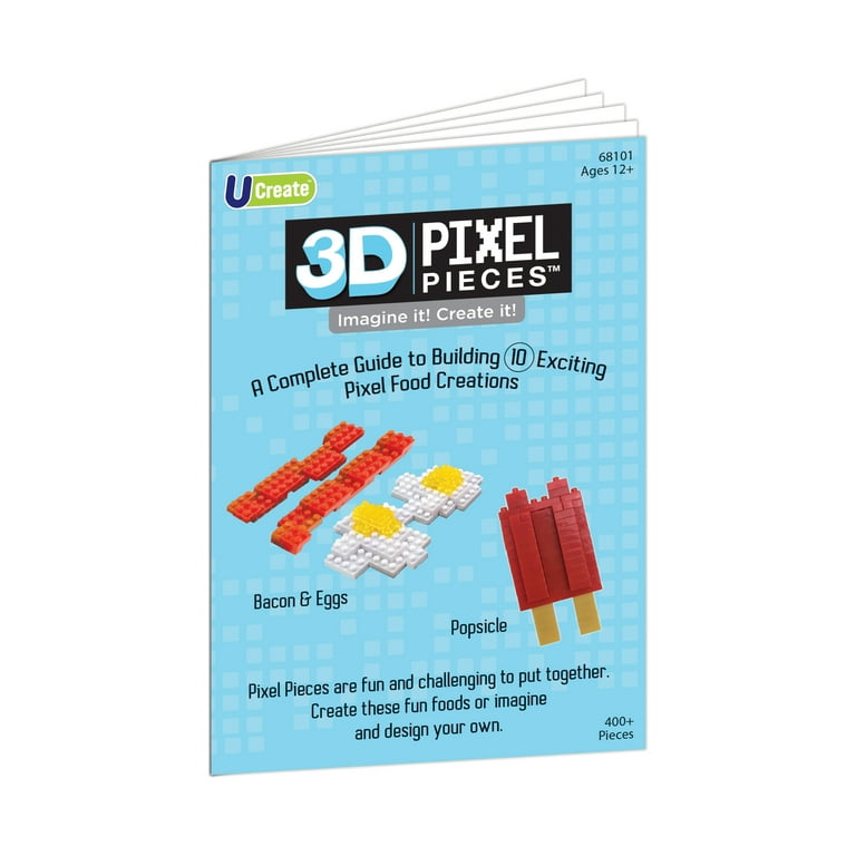 3D Pixel Pieces - Food Creations Activity Kit: 400+ Pcs 