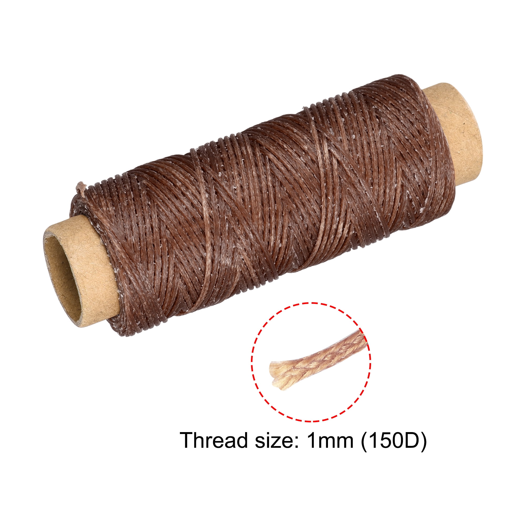 Leather Sewing Thread Set 55 Yards 150D/1mm Polyester Flat Wax Cord for Hand Stitching, Craft DIY, (36 Colors in 1 Set)
