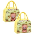 thumbnail image 1 of Oleegame 2 Pcs Sac de Rangement pour Produits, Sac à Main Isolé, Sac à Lunch, Sac à Lunch, Chiot Brun (Isolation 3D) Jaune, 1 of 9