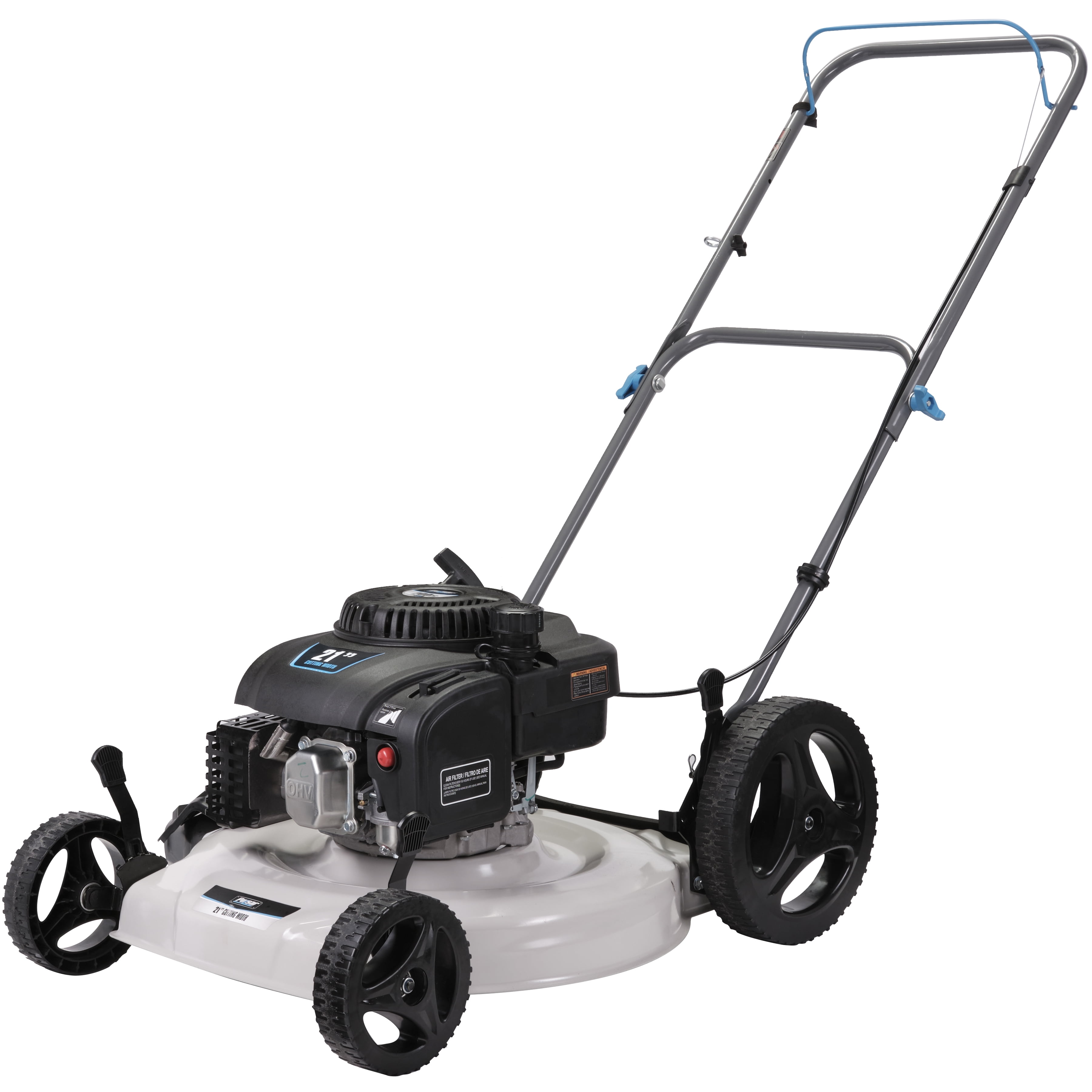 Pulsar 21" Big Wheel Gas Push Lawn Mower with 200cc 4-Stroke Engine with Side Discharge & Mulching