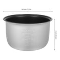 thumbnail image 2 of COOPHYA Black Alloy Rice Cooker Inner Pot Replacement with Non Stick Surface for Even Heating, 2 of 7