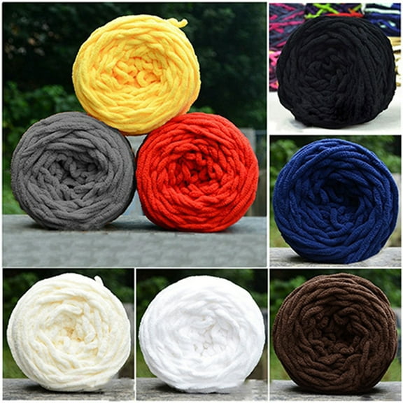 Walbest Knitting Yarn Soft Lightweight Coarse Wool Line DIY Soft Knitting Sweater Knitwear Yarn for Towelling Sweater Scarf Hat
