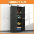 thumbnail image 4 of 71" H Metal Garage Storage Cabinet with Wheels and Pegboard, Steel Tool Cabinet with Adjustable Shelves and Doors, Garage Rolling Cabinet for Garage, Basement, Warehouse, 4 of 8