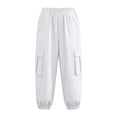 thumbnail image 5 of Danhjin Bermuda Cargo Pants Women, Elastic High Waist Pants Summer Pants Casual Loose Comfy Lightweight Hiking Pants, 5 of 5