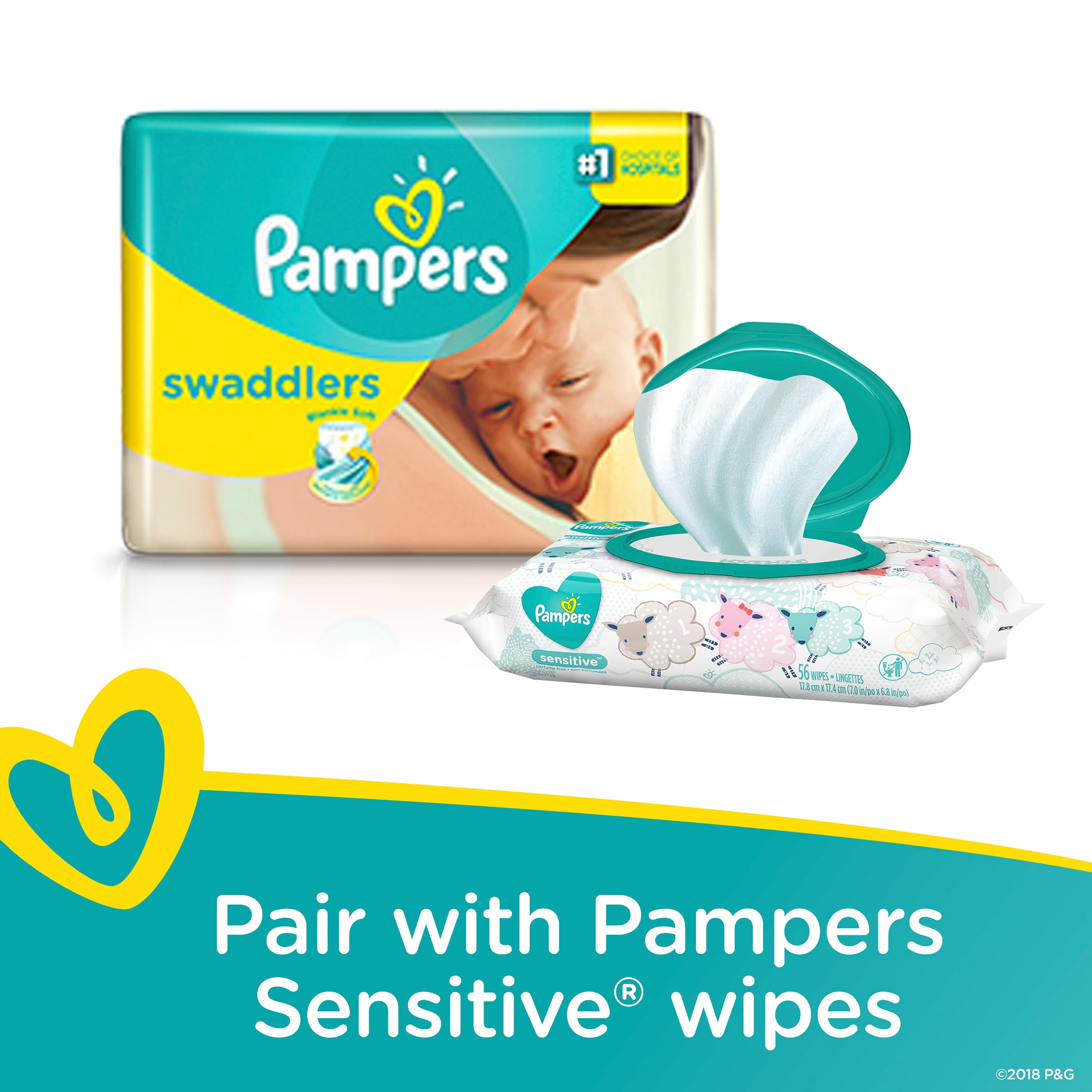 Pampers Swaddlers Diapers, Soft and Absorbent, Size 3, 78 Ct