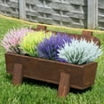 thumbnail image 2 of Xiao Hua 12 manojos de flores artificiales de lavanda de plástico sintético, color morado., 2 of 5