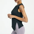 thumbnail image 4 of AherBiu Workout Tank Tops for Women Slit Crewneck Sleeveless Lightweight Quick-Dry Tanks T-Shirts, 4 of 6
