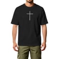 thumbnail image 3 of HAJWOH Mens Cross Christian Minimalist Religious Faith T-Shirt T-Shirt, 3 of 5