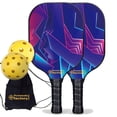thumbnail image 1 of Pickleball Factory PB00047-4-C Best Pickleball Set, PB00047 Shards Pickleball Rackets, Best Pickleball Set for Driveway, Carbonfiber Graphite, 1 of 1