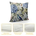 thumbnail image 4 of HENGT  Pillow Covers Colorful Watercolor Blue Hydrangea Hibiscus Iris Leaf and Bird Spring Flowers Pattern ,Standard Square Cushion Throw Cover for Couch Bedroom Living, 4 of 5
