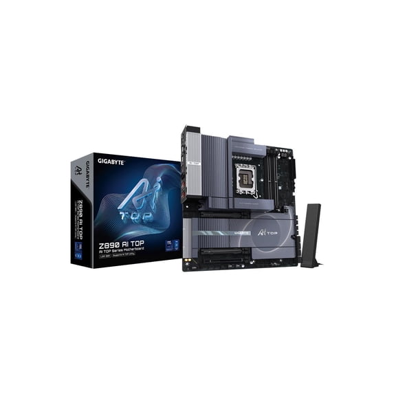 Gigabyte Z890 AI TOP Gaming Desktop Motherboard, Intel Z890 Chipset, Socket LGA-1851, Extended ATX
