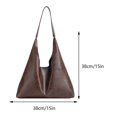 thumbnail image 2 of Bolso de hombro grande de PU bolso de mujer de estilo informal bolso de viaje (café), 2 of 9
