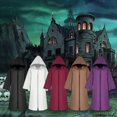thumbnail image 4 of Capa con capucha de Halloween Unisex para niños, capa para niños, capa larga para Cosplay, disfraces góticos, prendas de vestir sólidas, 4 of 8
