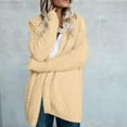 thumbnail image 2 of Vinsonshop Sherpa Cardigan Women Long Cardigans for Women Winter Cardigan for Women Fluffy Coat Womens Winter Coat Fluffy Jacket Open Front Cardigan for Women Khaki XL, 2 of 8