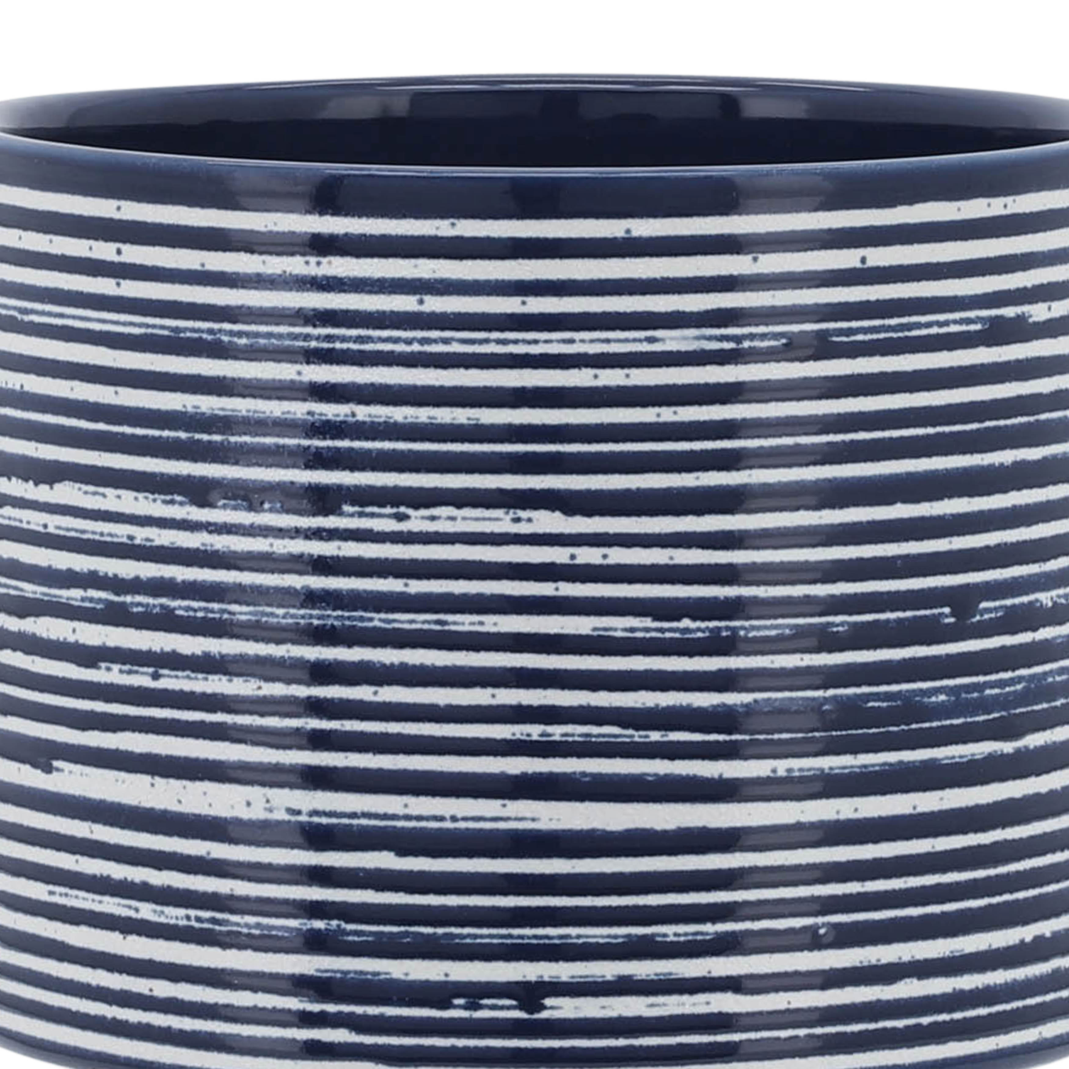 Sagebrook Home Keramik-Pflanzgefäß – Modernes Design In Blau, 8,25 X 8,25 X 8,5 Zoll