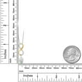 thumbnail image 2 of Gem Stone King 1.08 Ct Oval Cabochon White Simulated Opal 925 Silver and 10K Yellow Gold Lab Grown Diamond Infinity Pendant Necklace with Chain, 2 of 3