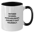 thumbnail image 2 of Funny Gifts from Friends for School Psychologist, Figuring It Out - Two Tone Coffee Mug, Graduation Unique Gifts, 2 of 5