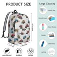thumbnail image 5 of Monster Cartoon Truck Gray Pattern Backpack for School, Cute School Bag with Adjustable Shoulder Straps and Padded Back, 15.7"x11.8"x5.5", 5 of 5