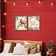 thumbnail image 2 of Stupell Industries Season's Greetings and Cardinal 2 Piece Brown Framed Floater Canvas Set, design by Nicole DeCamp, 31 x 25, 2 of 9