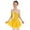 A Yellow, variant on renvena Kids Girls Shiny Rhinestones Mesh Splice Figure Ice Skating Dress 6-16
