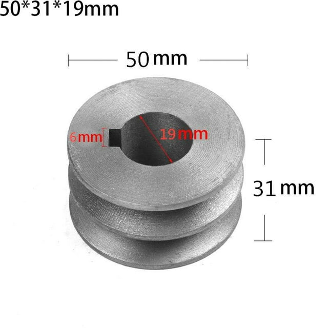 V-Belt pulley A Type Double Slot Pulley Motor Cast Iron Dia Power Tool Accessory