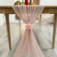 thumbnail image 6 of Wrapables 10Ft Bohemian Cheesecloth Gauze Table Runner for Rustic Weddings, Parties, Home Decor, 1pc Dusty Pink, 6 of 6