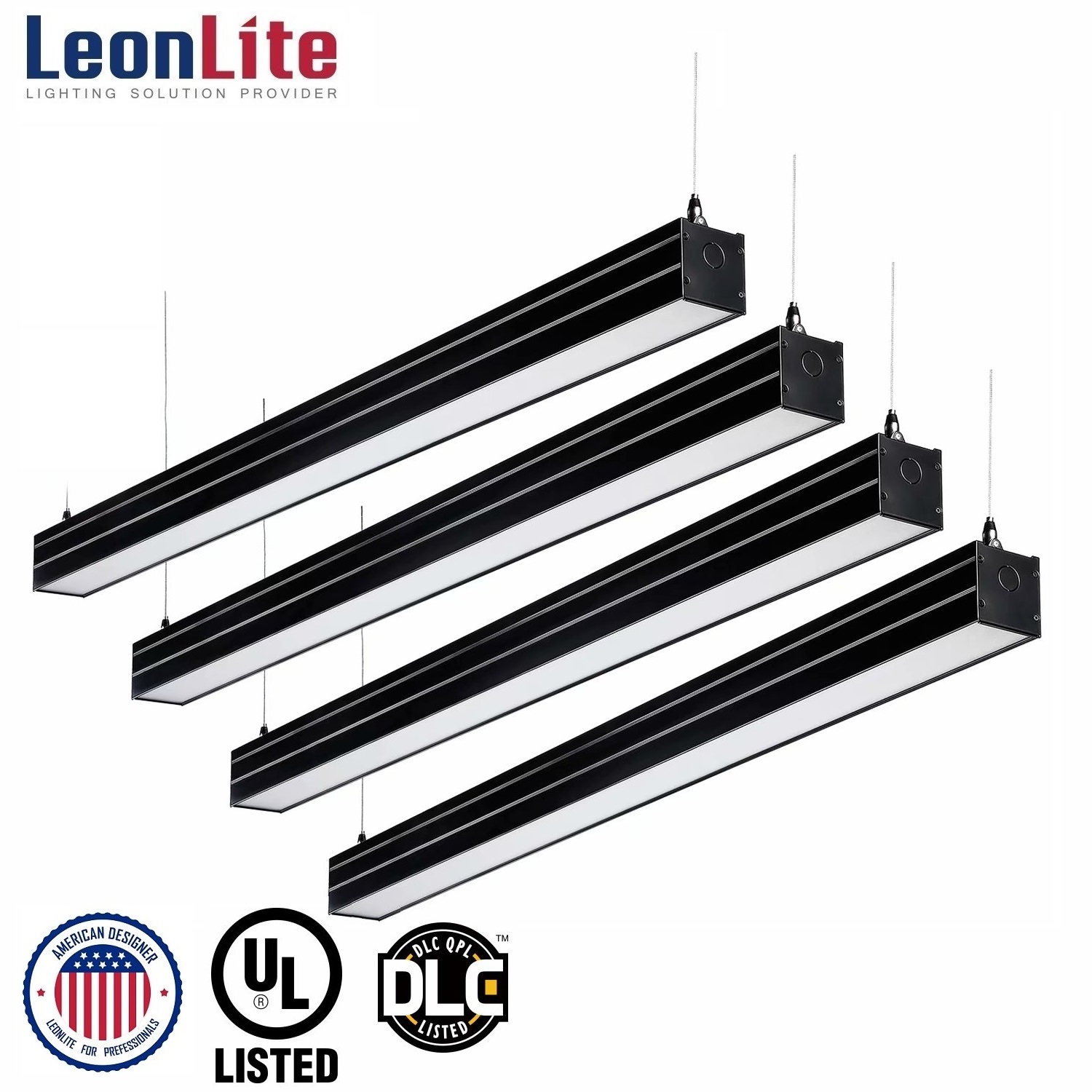 LEONLITE 4 Pack 4ft 40W LED Shop Lights For Garage, Work Shop Hanging