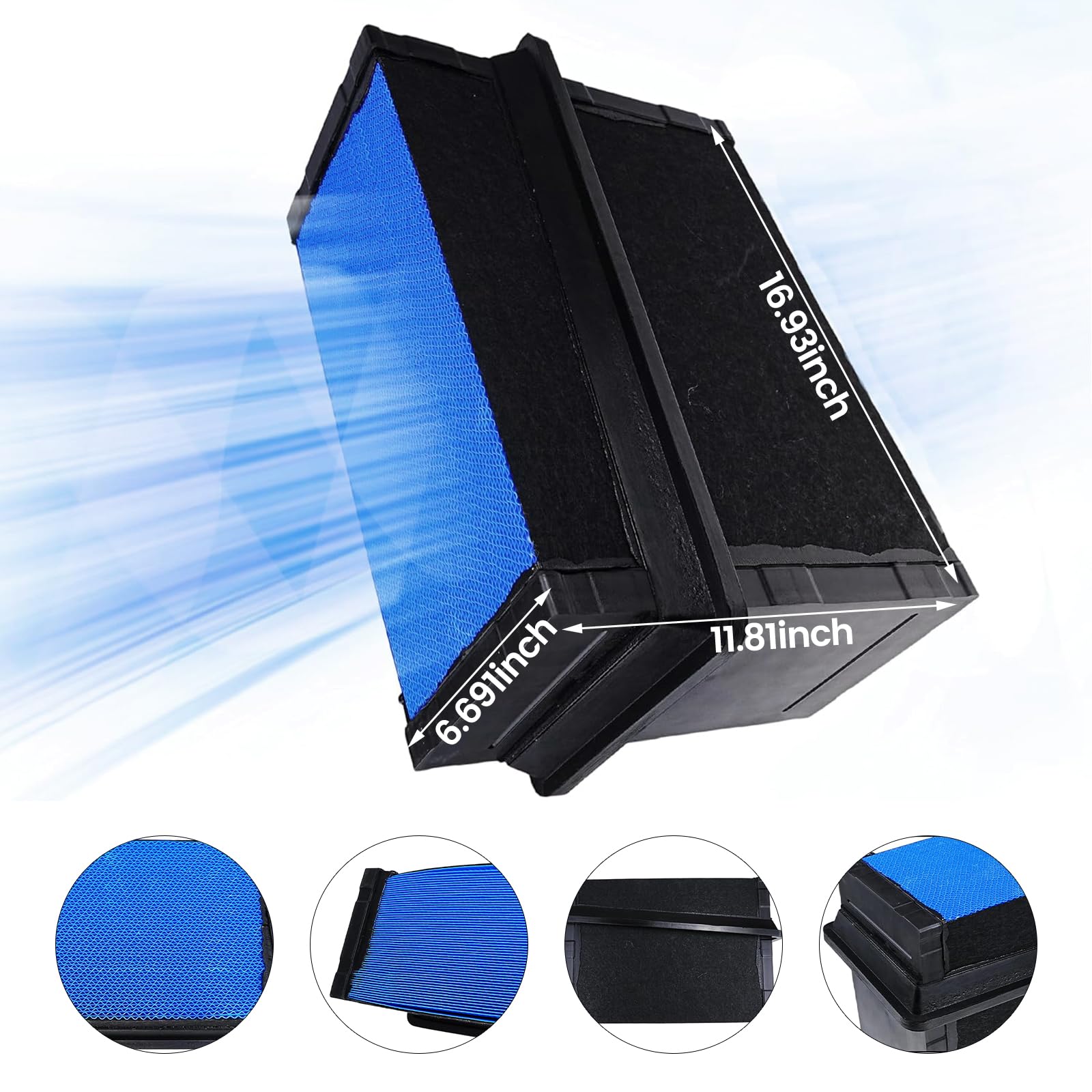 P621725 Engine Air Filter Fit for Kenworth T680 T880, Peterbilt 567 579 Replaces LAF6725 P637453 PA32000 WA11058 501058