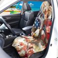 thumbnail image 2 of Bulopur American Flag Front Car Seat Towel Eagle Waterproof Car Seat Protector for Men Durable Athletic Towel for Holiday Fit SUV Sedan Truck, 2 of 8