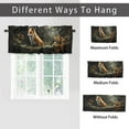 thumbnail image 6 of Fox Curtain Valances for Kitchen Windows Wild Animals Autumn Forest Trees Maple Leaves Nature Privacy Decorative Rod Pocket Short Window Valance Curtains 54 by 18 in, 1 Panel, 6 of 6