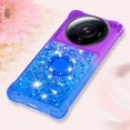 thumbnail image 6 of Clear Case for Xiaomi 12S Ultra with Kickstand for Girls Women, Floating Liquid Holographic Sparkle Glitter Case Bling Gradient Quicksand Cover for Xiaomi 12S Ultra JB Purple Navy, 6 of 7