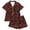 187Brick Red415, variant on MEZZALL Women Pajama Sets Short Sleeve Lapel Button Shirts Tops With Shorts Leopard Printed Casual Loose 2 Piece Loungewear Soft Sleepwear