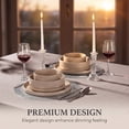 thumbnail image 5 of Onader 8-Piece Dinnerware Set, Speckled Plates and Bowls for Restaurant, Handcrafted Ceramic Dishware, Microwave & Dishwasher Safe - Coffee Brown, 5 of 7