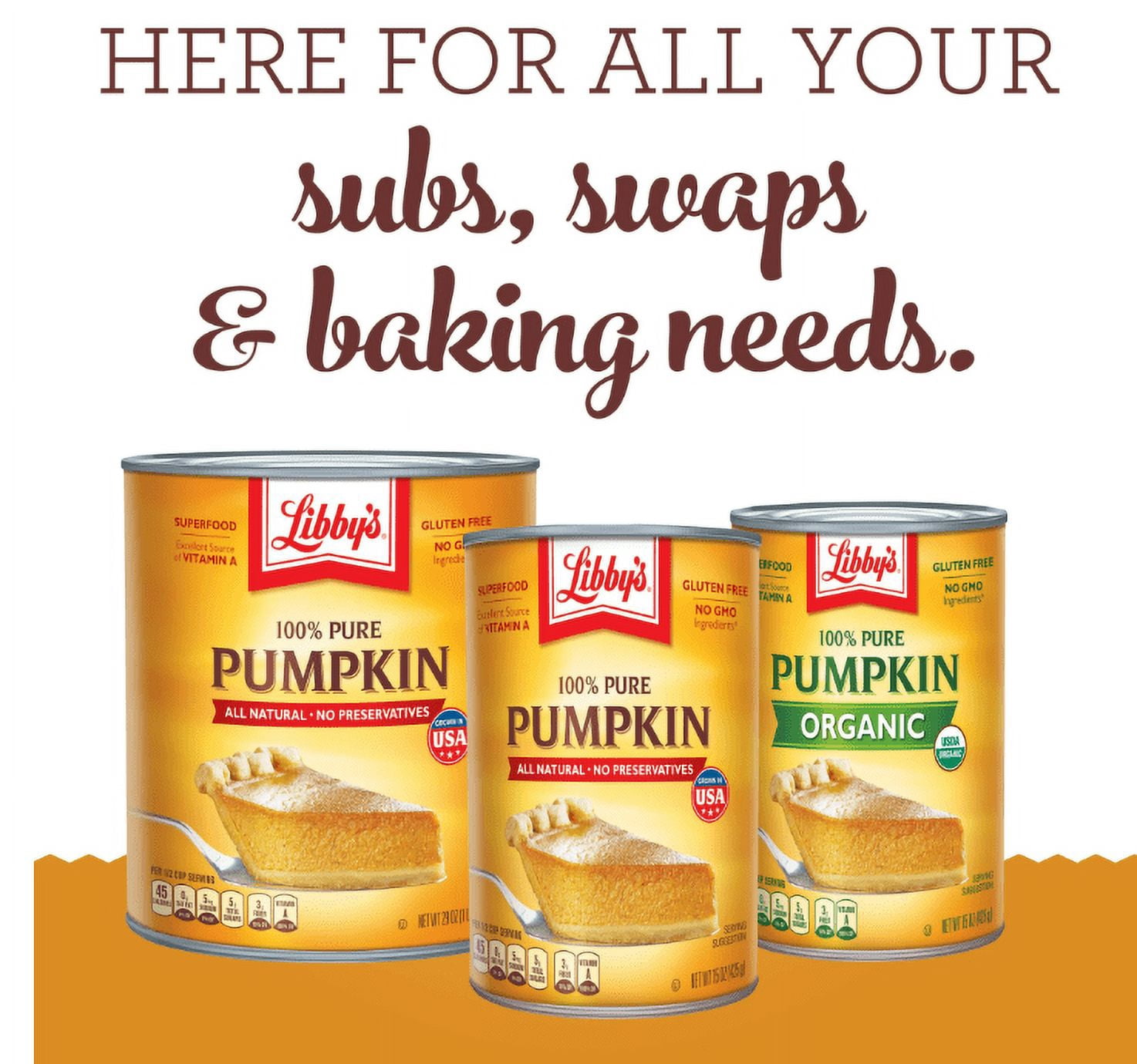 Libby's 100% Pure Canned Pumpkin All Natural No Preservatives, 29 oz (Pack of 4)