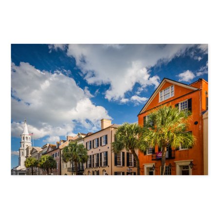 Charleston Gallery - NOIR Gallery Charleston South Carolina Colorful Architecture Canvas Wall Art