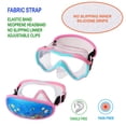 thumbnail image 4 of Gafas de natación RUIGAO para niños, acolchadas de neopreno, de 2 a 5 años, rosas, 4 of 6