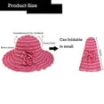 thumbnail image 5 of Sun visor women's sun protection summer big brim hat anti-ultraviolet travel sun hat can be folded and washed/Rose Red, 5 of 7
