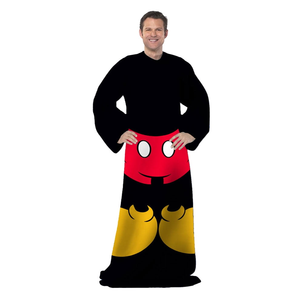 Disney Mickey Mouse Comfy Throw Fleece Blanket Sleeves