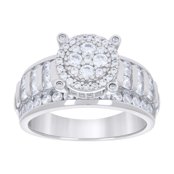 925 Sterling Silver Womens Cubic-Zirconia Fashion Ring Size 6