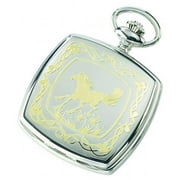 Charles-Hubert- Paris Brass Two-Tone Quartz Hunter Case Pocket Watch #3730