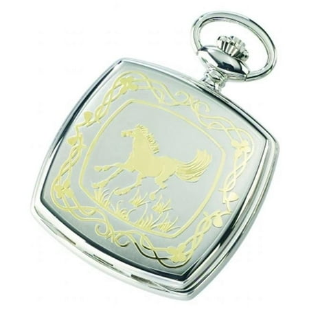Charles-Hubert- Paris Brass Two-Tone Quartz Hunter Case Pocket Watch #3730